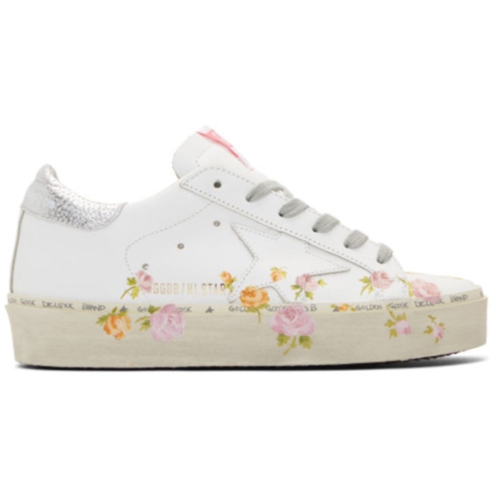 Golden goose White Hi Star Flower Sneakers